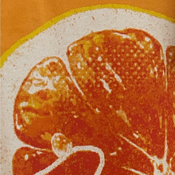 NWT FREE PEOPLE RAGABOND HARVEST VINTAGE WASH TEE JUICY ORANGE - Picture 4 of 4